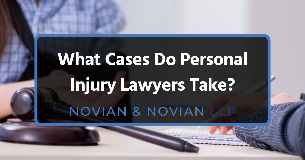 What Cases Do Personal Injury Lawyers Take?</p>
<p>Under personal injury law, we have personal injury lawyers who protect individuals who have been injured due to someone else's negligence or wrongdoing. These lawyers help victims seek the compensation they deserve. </p>
<p>Personal injury lawyers handle a broad range of cases, including motor vehicle accidents, workplace accidents, medical malpractice, slip and fall accidents, and wrongful death. Typically, personal injury law ensures that victims can seek compensation for their medical expenses, lost wages, and emotional suffering. </p>
<p>At Novian & Novian, we have a team of expert personal injury lawyers who specialize in catastrophic injuries and are always ready to help you tackle your case. From helping you develop a legal plan to navigate the legal process to fighting for the compensation you deserve on your behalf, there is no better legal team for the job! Contact us today! </p>
<p>This blog post will educate readers on the types of cases personal injury attorneys handle. It will also let you know the cost of a personal injury lawyer and the process of filing a personal injury claim. </p>
<p>What is Personal Injury Law?</p>
<p>Personal injury law allows individuals who have been harmed physically, emotionally, or financially by the negligence or wrongful actions of another party to seek compensation. The primary purpose of personal injury law is to hold the responsible party accountable and provide financial relief (compensation) to the injured person.</p>
<p>The scope of personal injury law covers slip-and-fall accidents in unsafe workplace environments, defective products that cause harm to consumers, workplace accidents that lead to injuries, and other similar situations. In each of these situations, victims should receive damages for medical expenses, lost wages, and emotional suffering.</p>
<p>One of the common reasons for most of the injuries highlighted above is negligence, and it is a key aspect of personal injury law. Negligence occurs when someone fails to take reasonable care to prevent harm to others. Therefore, once negligence is proven, the negligent party becomes liable for the injuries and damages caused. For example, a driver texting while driving could be considered negligent if it leads to an accident. </p>
<p>What Cases Do Personal Injury Lawyers Take?</p>
<p>Personal injury lawyers handle a wide variety of cases. Some of the most common types of personal injury cases include:</p>
<p>Motor Vehicle Accidents</p>
<p>Motor vehicle accidents are among the most common personal injury claims. These cases could include car accident injuries that can be caused by negligent driving, such as speeding or distracted driving. It could also be motorcycle accidents that often result in severe injuries due to the lack of protection for motorcyclists. </p>
<p>Another motor vehicle accident case is a truck accident. Typically, collisions with large trucks can cause devastating injuries and complex legal issues involving multiple parties. Similarly, when pedestrians or cyclists are hit by motor vehicles, the results can be catastrophic. </p>
<p>Workplace Accidents</p>
<p>Personal injury lawyers handle workplace injuries, which often lead to workers' compensation claims. These include construction site injuries such as falls, equipment malfunctions, and hazardous working conditions.</p>
<p>Workplace accidents could also be industrial accidents. These industrial accidents are injuries that occur in factories or warehouses due to unsafe environments.</p>
<p>Slip-and-Fall Accidents</p>
<p>Slip-and-fall accidents are injuries caused by unsafe conditions on someone else’s property. These injuries could fall under premises liability. </p>
<p>Common causes of slip and fall accidents include wet floors, uneven surfaces, and poor lighting. These cases often involve determining the liability of property owners. Typically, the average payout for slip-and-fall injury ranges from $10,000 to over $50,000. </p>
<p>Medical Malpractice</p>
<p>Medical malpractice claims are among the most difficult to pursue. These cases arise when healthcare providers fail to meet the standard of care, leading to severe injuries or death. </p>
<p>Common medical malpractice cases include misdiagnosis or delayed diagnosis, surgical errors, and birth injuries. All of the above are strictly against the sworn medical code of conduct.</p>
<p>Product Liability</p>
<p>Product liability cases involve injuries caused by defective products, such as automobiles, electronics, or pharmaceuticals. Therefore, we can say personal injury lawyers handle cases related to defective products and product recalls.</p>
<p>These lawyers also handle mass tort cases, where multiple plaintiffs are harmed by the same defective product. Typically, manufacturers, distributors, and retailers can all be held responsible for injuries caused by unsafe products.</p>
<p>Wrongful Death</p>
<p>When a personal injury results in death, a wrongful death claim can be filed by the victim's family. In such a scenario, personal injury lawyers seek compensation for medical expenses, funeral costs, and the emotional suffering of surviving family members.</p>
<p>Assault and Intentional Torts</p>
<p>Unlike negligence-based cases, intentional torts involve physical assaults or other intentional actions that cause harm. In such cases, personal injury attorneys help victims of assaults seek compensation for medical bills and emotional distress.</p>
<p>Dog Bites and Animal Attacks</p>
<p>Personal injury lawyers also often handle cases involving dog bites and other animal attacks. Typically, state laws govern pet owner liability, making them responsible if their animal causes harm.</p>
<p>Nursing Home Abuse and Child Sexual Abuse</p>
<p>Lawyers also handle sensitive cases involving nursing home abuse or child sexual abuse. These cases can involve physical, emotional, or financial abuse. If you suspect elder abuse, it's important to consult with an experienced attorney to protect your loved one. Likewise, if you suspect child sexual abuse, you must report it immediately. </p>
<p>Why You Need a Personal Injury Lawyer?</p>
<p>When facing a personal injury case, having an experienced personal injury lawyer is important. Typically, personal injury lawyers have specialized knowledge and expertise in personal injury law and its complex legal processes. They are skilled in handling various types of personal injury claims including car accidents, premises liability, medical malpractice claims, wrongful death cases, and more. Their expertise allows them to assess your case accurately, gather the necessary evidence, and build a strong legal strategy.</p>
<p>It is important to note that not every personal injury attorney has expertise in all areas. Many lawyers specialize in specific fields, such as motor vehicle accidents, spinal cord injuries, or medical negligence. Therefore, you should find a lawyer with the right specialization for your personal injury case. This ensures successful legal representation. </p>
<p>Personal injury attorneys also help you seek compensation for medical bills, lost wages, and pain and suffering. These medical bills compensation would cover current and future medical expenses resulting from the accident, while lost wages compensate for lost income due to time away from work. As the name implies, compensation for pain and suffering covers the physical and emotional toll caused by your injuries. </p>
<p>Furthermore, a personal injury lawyer serves as your legal representation against insurance companies. Typically, dealing with insurance companies can be one of the most challenging aspects of a physical injury claim, as insurance companies often try to minimize payouts. Without proper legal representation, you may end up with less compensation than you deserve. However, an experienced personal injury lawyer can negotiate directly with the insurance company on your behalf, ensuring that your rights are protected and that you receive a fair settlement.</p>
<p>How Much Does a Personal Injury Lawyer Cost?</p>
<p>Personal injury lawyers typically work on a contingency fee basis. This means you do not pay any fees upfront. Instead, the lawyer only gets paid if they win your case or secure a settlement on your behalf. The contingency fee is a percentage of your compensation, often ranging from 33% to 50%, depending on factors such as case complexity, whether the case goes to trial, and the lawyer's experience.</p>
<p>For example, if you settle a case for $100,000, and your attorney charges a 35% contingency fee, they would receive $35,000. Some cases may have a higher contingency fee (up to 45-50%) if they go to trial.</p>
<p>Additional costs, such as court filing fees, expert witness fees, or costs for obtaining medical records, may either be covered by the lawyer upfront or deducted from your settlement, depending on the fee agreement. These costs are often taken into account either before or after the lawyer’s fee is calculated, which can influence the amount you receive.</p>
<p>In cases where the attorney doesn't win, most firms won’t charge you for legal fees. However, some may require reimbursement for case-related expenses. It is always best to clarify this with your lawyer beforehand.</p>
<p>The Process of a Personal Injury Claim</p>
<p>The process of a personal injury claim involves several critical steps to ensure you receive fair compensation for your injuries. The process often starts with you seeking medical attention as your health is the top priority. After an accident, get immediate medical care to treat your injuries and ensure proper documentation. This will serve as evidence for your personal injury claim.</p>
<p>Next, you need to document the incident by gathering as much information as possible at the scene. This includes taking photos, collecting witness statements, and noting down details of the accident. Evidence like this strengthens your personal injury case.</p>
<p>Then, it is time to consult a personal injury attorney. They will provide expert advice on personal injury law, handle negotiations with the insurance company, and help you seek compensation for medical bills, lost wages, and pain and suffering. Therefore, make sure to choose one that specializes in your specific injury. At Novian & Novian, we have various specialists and expert lawyers on personal injuries. Contact us now for a free case evaluation. </p>
<p>After you have gotten a personal injury lawyer, you need to inform the at-fault party’s insurance company about the accident. When you do this, provide basic information but avoid detailed statements. Your personal injury attorney will handle the bulk of the conversation with the insurance company as these companies often look for ways to minimize your compensation.</p>
<p>In addition, your personal injury attorney will gather evidence like medical records, bills, police reports, and employment records. They will also work to prove negligence and liability, ensuring to build a strong case.</p>
<p>It is important to work with your attorney to calculate the full extent of your damages, including economic damages (medical expenses, lost wages) and non-economic damages (pain, emotional distress). Once damages are calculated, your lawyer will send a demand letter to the insurance company outlining your injury claim and requesting compensation.</p>
<p>The insurance company will likely respond with a counteroffer. Then, your attorney will negotiate on your behalf, ensuring you receive fair compensation for your injuries. Typically, most personal injury cases settle at this stage.</p>
<p>However, if negotiations fail, your attorney will file a personal injury lawsuit to take your case to court. This is where having an experienced personal injury lawyer becomes important, especially if your case involves complex issues like medical malpractice, wrongful death, or product liability. </p>
<p>Need a Experienced Personal Injury Lawyer?</p>
<p>Personal injury lawyers handle a wide variety of cases, including motor vehicle accidents (car, motorcycle, truck, bicycle, pedestrian), workplace injuries, slip-and-fall accidents, medical malpractice, product liability, wrongful death, and even cases involving dog bites or nursing home abuse. </p>
<p>If you or a loved one has suffered harm due to someone else’s negligence, consulting an experienced personal injury lawyer is important. These personal injury lawyers help to seek compensation for medical bills, lost wages, and emotional distress.</p>
<p>If you are in need of legal help, Novian & Novian is here to help you through the process. We have some of the best personal injury lawyers in Los Angeles, and are ready offer a free consultation to evaluate your case and help you navigate the legal process. Contact us today!